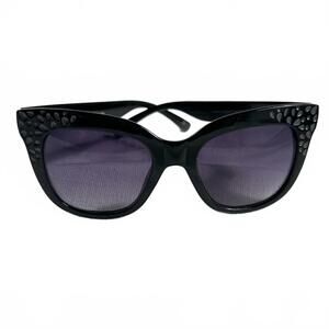 Glamorous Black Cat-Eye Sunglasses with Dark Purple Gradient Lenses  [COPY]